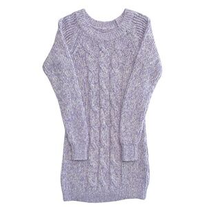 Abercrombie & Fitch Cable Knit Sweater Dress Lavender Size Small Cotton Blend